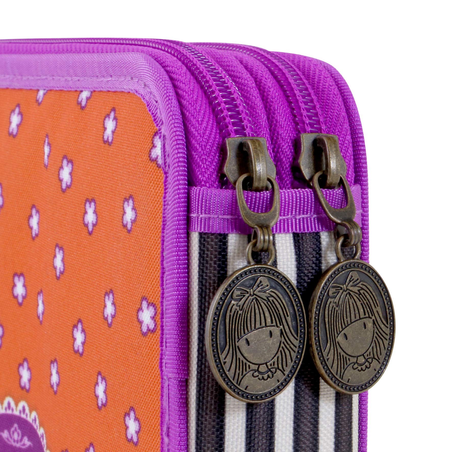 SANTORO GORJUSS Plumier Doble Monedero, Unisex infantil, Naranja (Naranja)