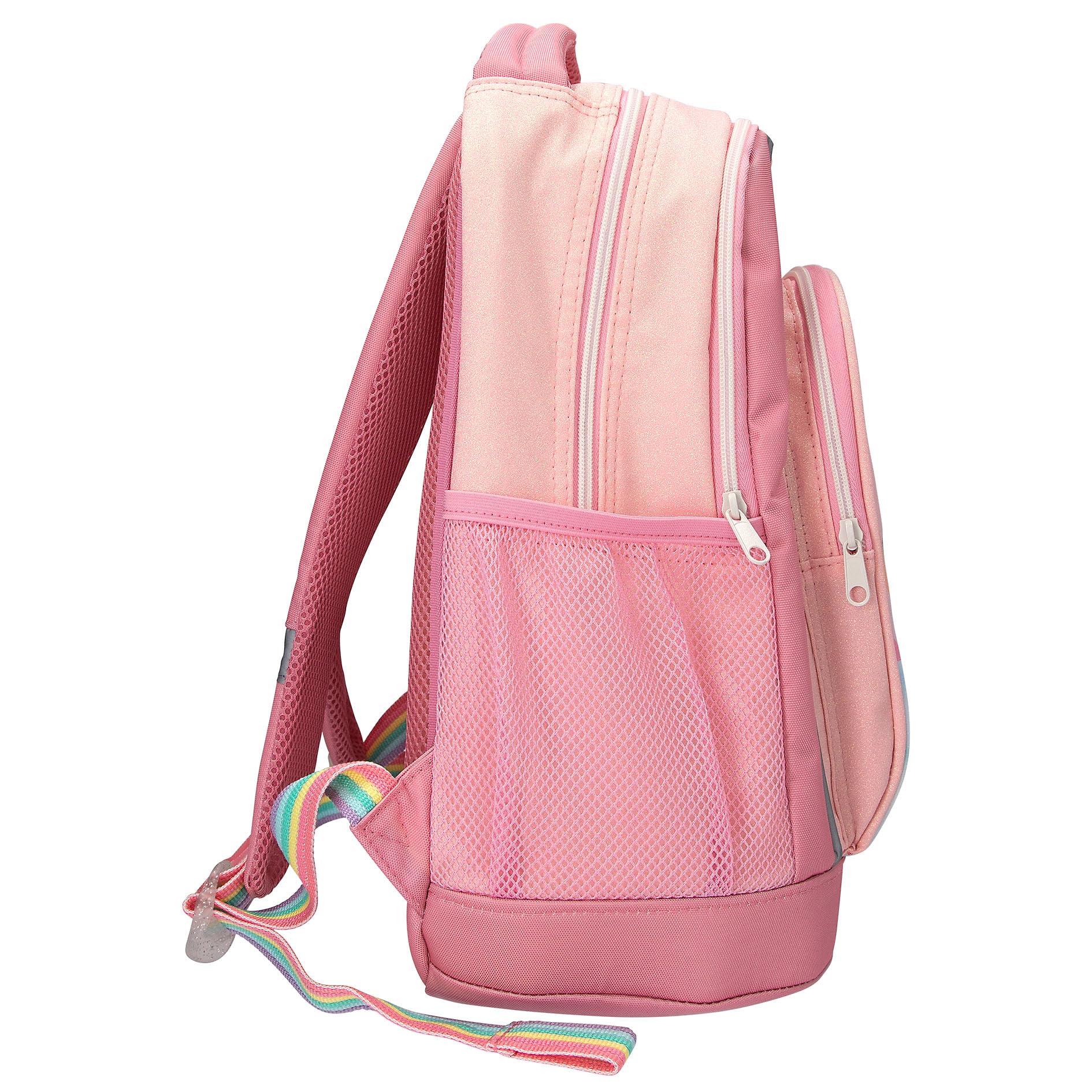 Depesche 14038 Ylvi Sugar Pop - Schulrucksack in Rosa, mit Einhorn Motiv und glitzernden Details, Schultasche mit verstellbaren Trägern