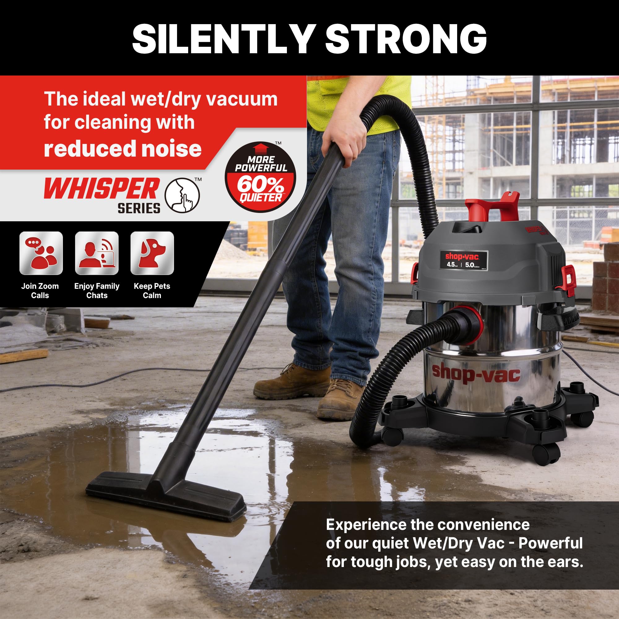 Shop-Vac 5 Gallon Ultra Quiet Wet/Dry Vacuum -4 Shop-Vac 5 Gallon Ultra Quiet Wet/Dry Vacuum -4