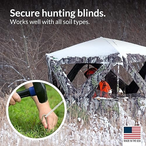 Miniatura 8 de Pinnacle Mercantile Estacas de jardín para tienda de campaña 9 pulgadas