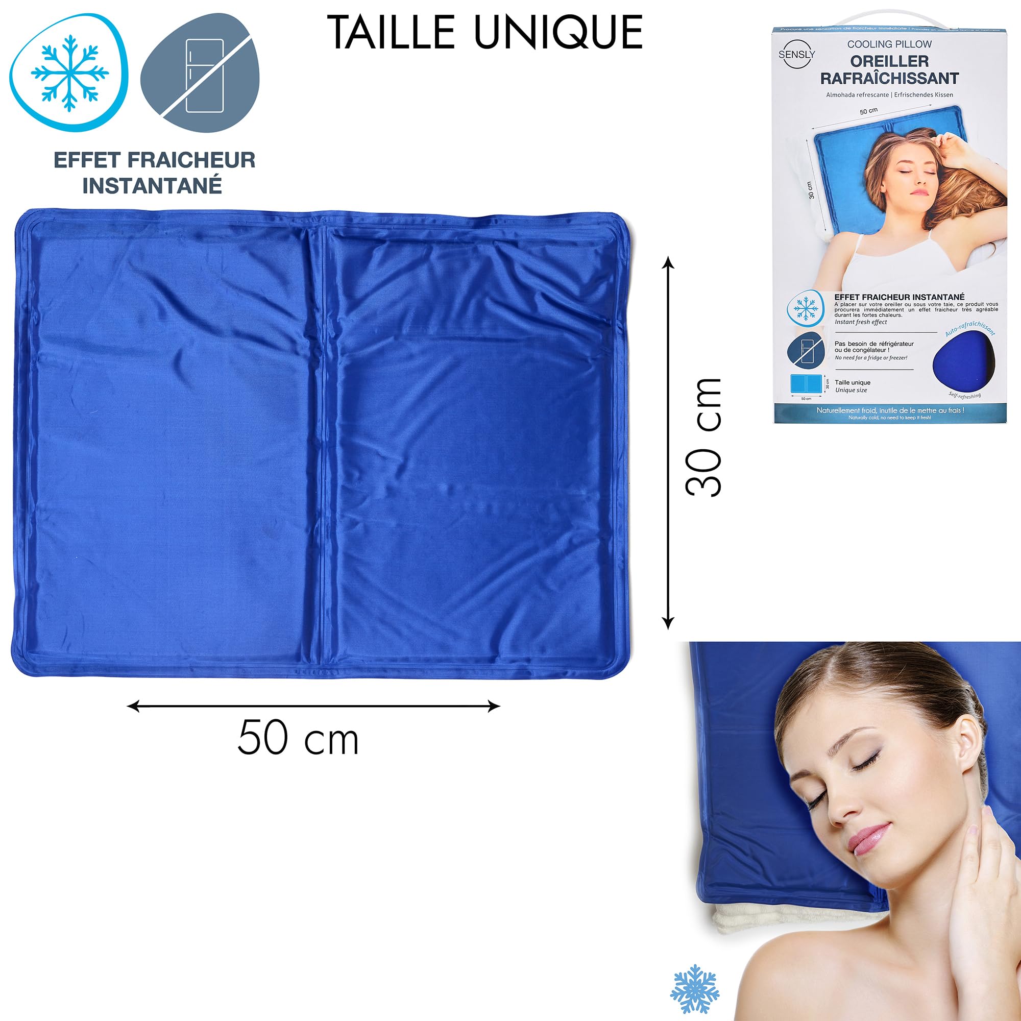 Image secondaire de Oreiller Rafraîchissant SENSLY SB84289 - Confort Compact pour Nuits Chaudes