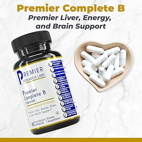Miniatura 2 de Premier Research Labs Complete B - Suplemento complejo de vitamina B para una salud óptima | Suplemento de vitamina B con biotina | 9 vitaminas B
