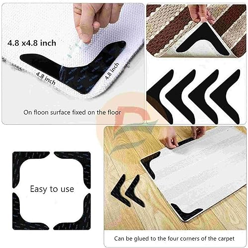 Miniatura 6 de Alfombra decorativa de serpientes, 2 x 7 pies, alfombra con estampado de luna de animal blanco y negro, alfombra antideslizante y lavable para sala