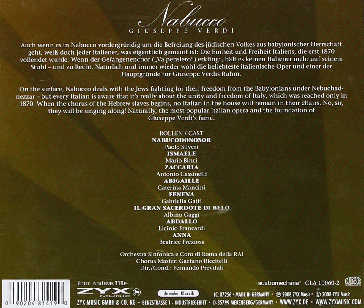 Nabucco: Orig. Rec. Arena Di Verona