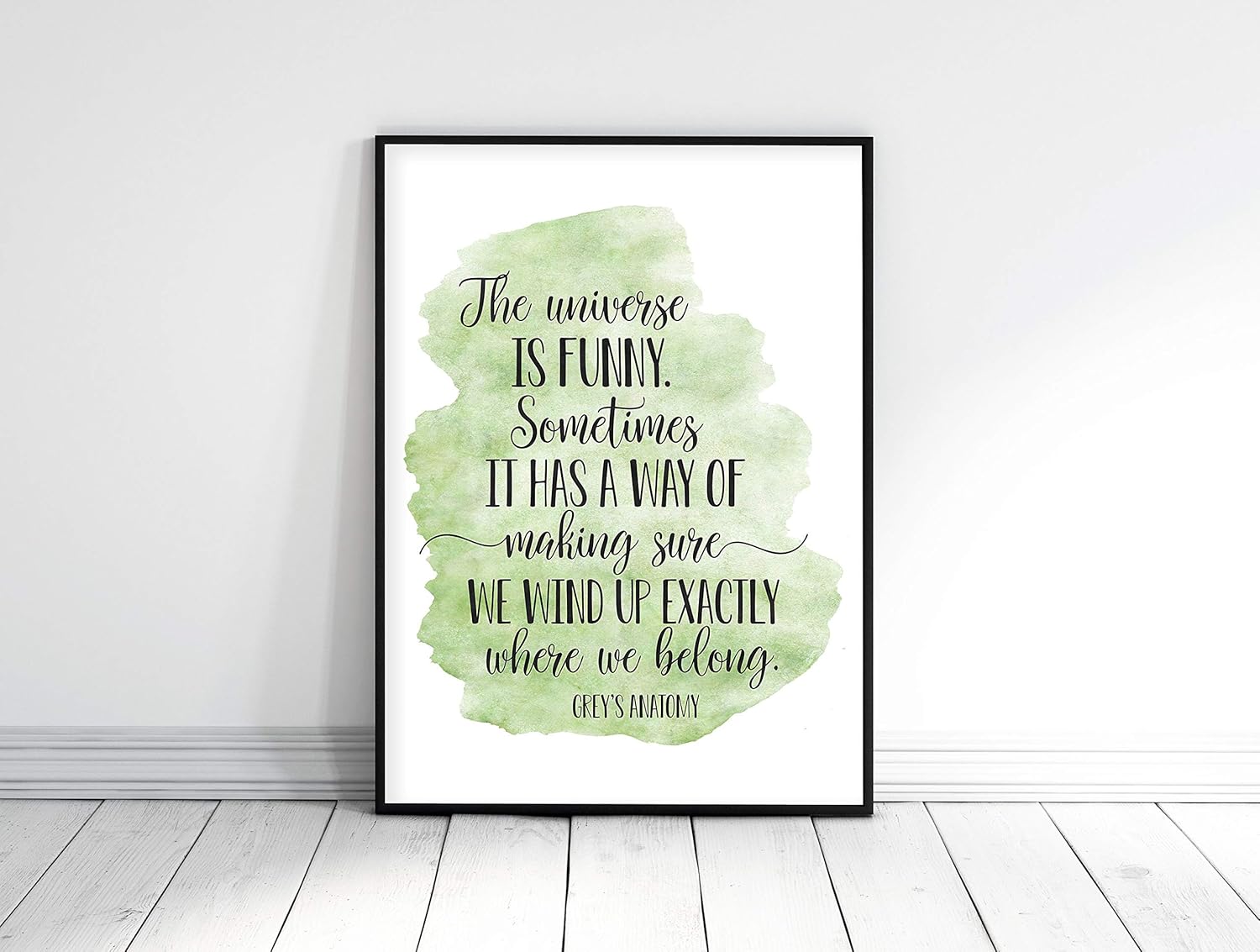 Grey S Anatomy Inspirational Quotes The Universe Is Funny Grey's Anatomy Quotes Inspiring Wall Art Nursery  Prints Motivational Poster Dorm Room Decor Teen Room Wall Art Wood Pallet  Design Wall Art Sign Plaque With Frame Wooden Sign :