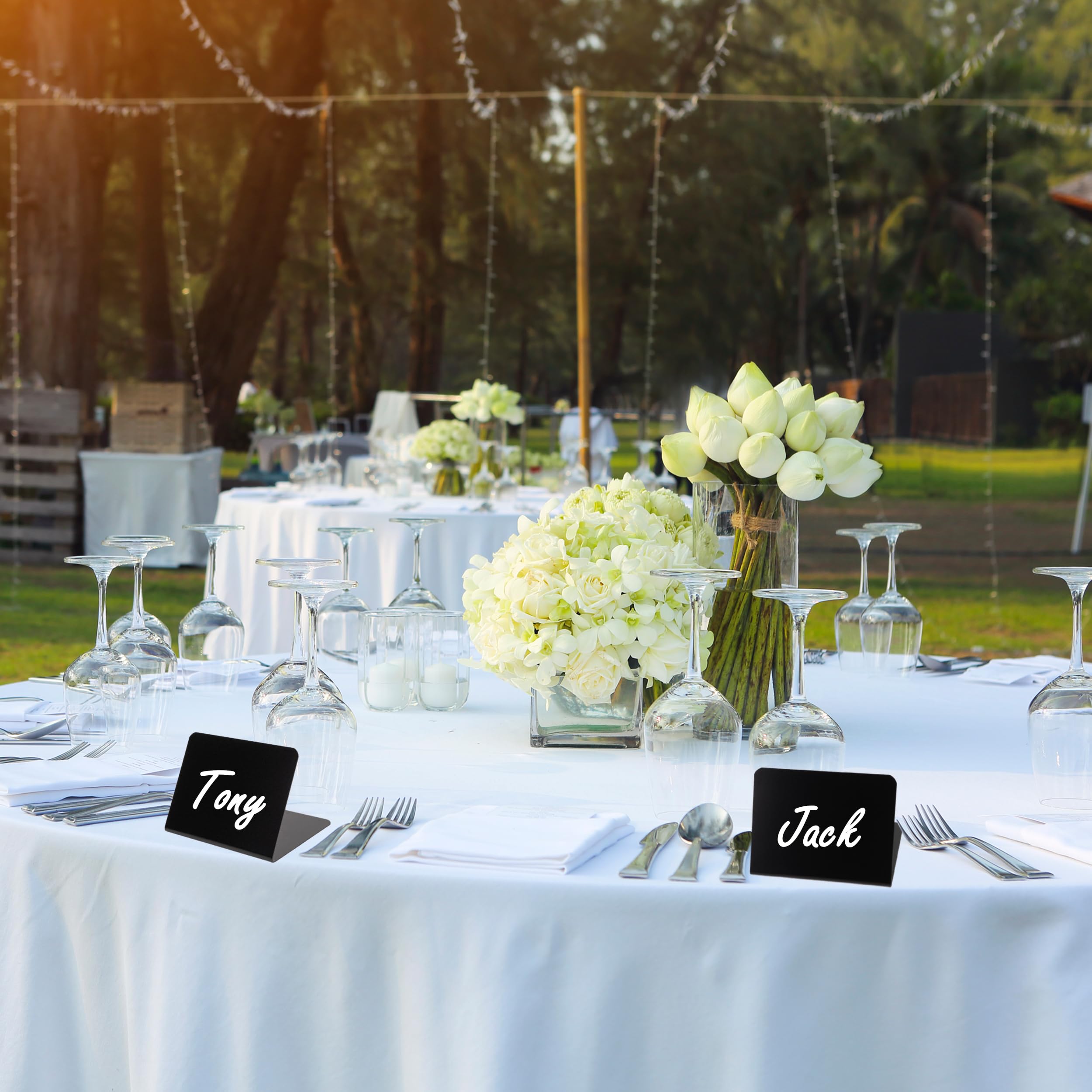 20 Mini Lavagnette Con Penna - Segnaposto Cancellabili Per Ristorante, Feste E Negozio - Foto 3