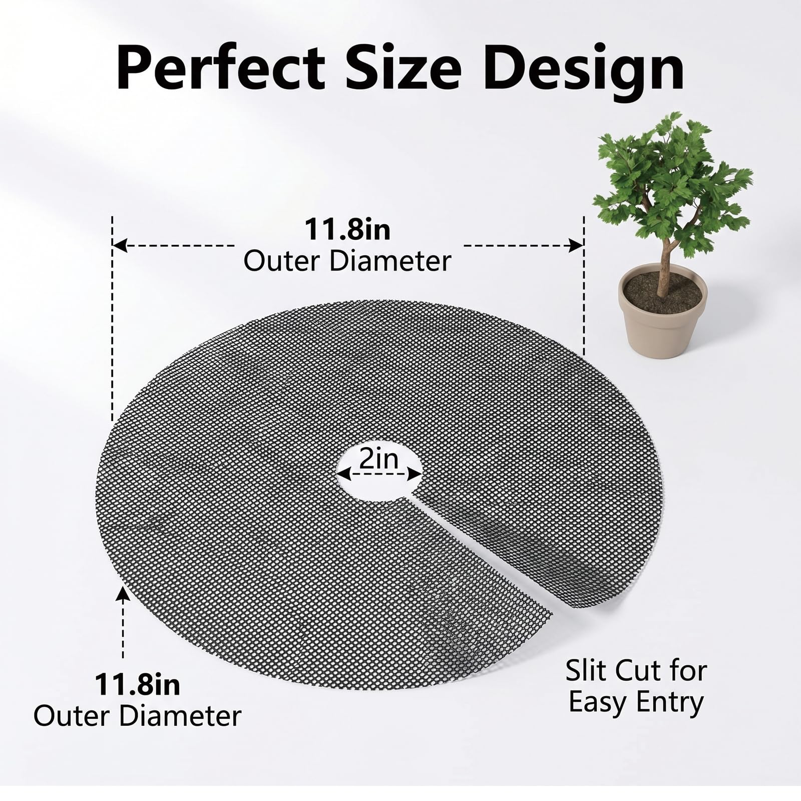 6 Pcs Plant Protectors from Animals, 11.8" /30cm Plant Garden Guard Cover for Indoor and Outdoor Plants, Round Cuttable Plant Pot Grid for Plant Protection from Digging Pets and Squirrels — view 2