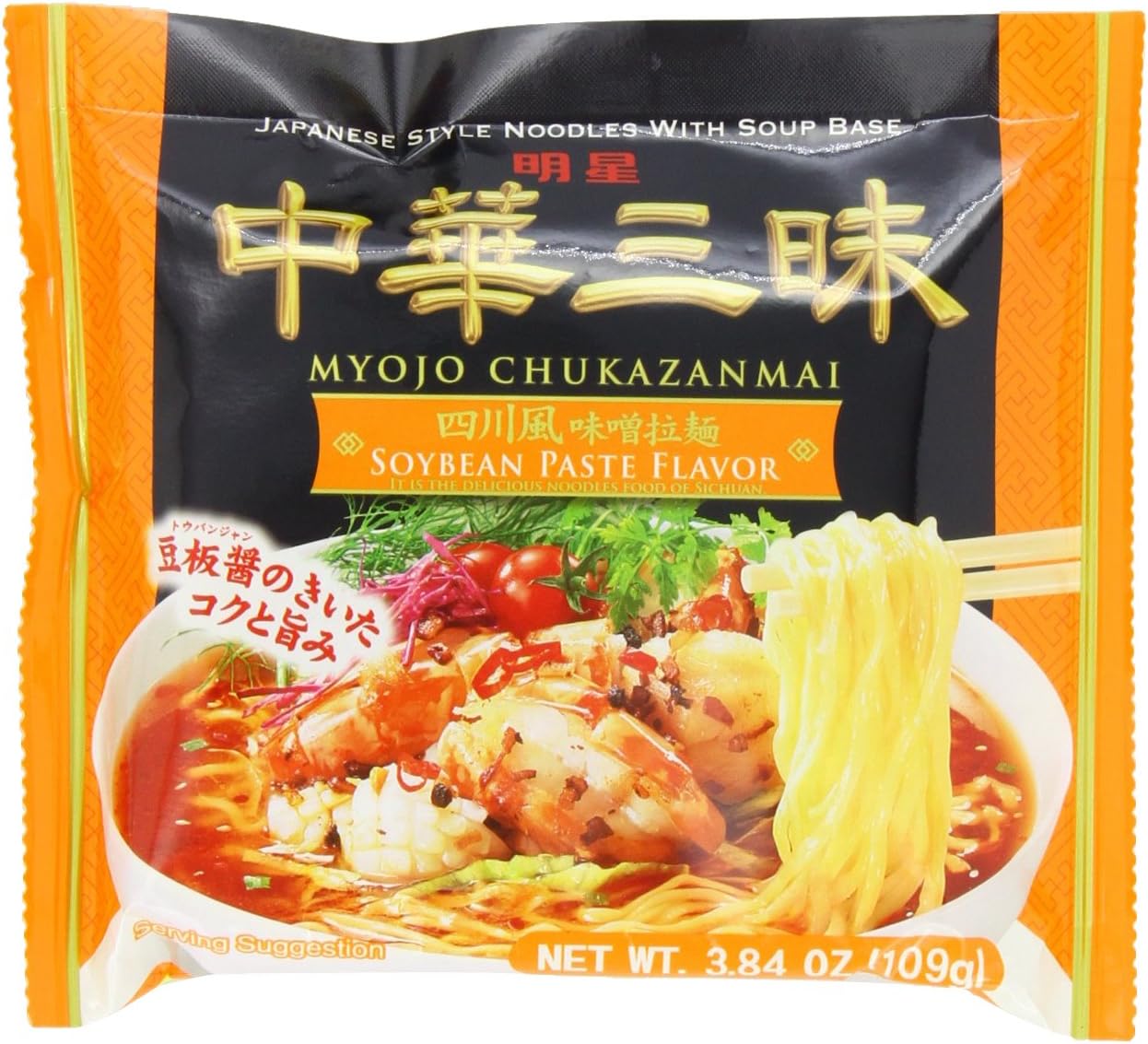 Myojo Chukazanmai Instant Ramen Miso Soybean Paste Flavor, 3.84 Ounce