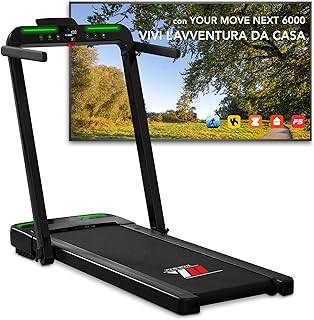YM Next 6000 Folding Electric Treadmill, 16 km/h, Italian Brand, Space-Saving, Bluetooth + Kinomap Zwift Bitgym Fithome, S…