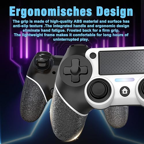 Miniatura 3 de Jusubb for PS4 Controller Wireless, with USB Cable,600mAh Battery,Dual Vibration,6-Axis Motion Control,3.5mm Audio Jack,Multi Touch Pad,Share