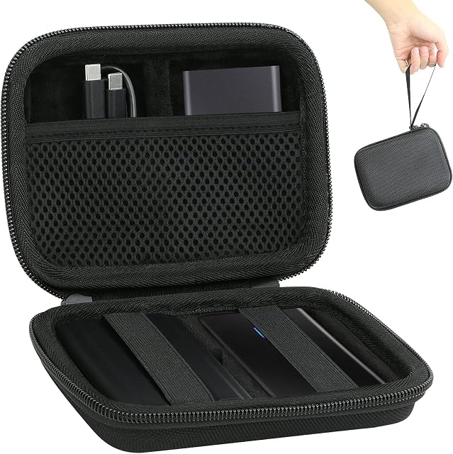 Aenllosi Hard Travel Case for Samsung T7/T7 Touch/T7 Shield Portable SSD, Black(Only Case) (Black)