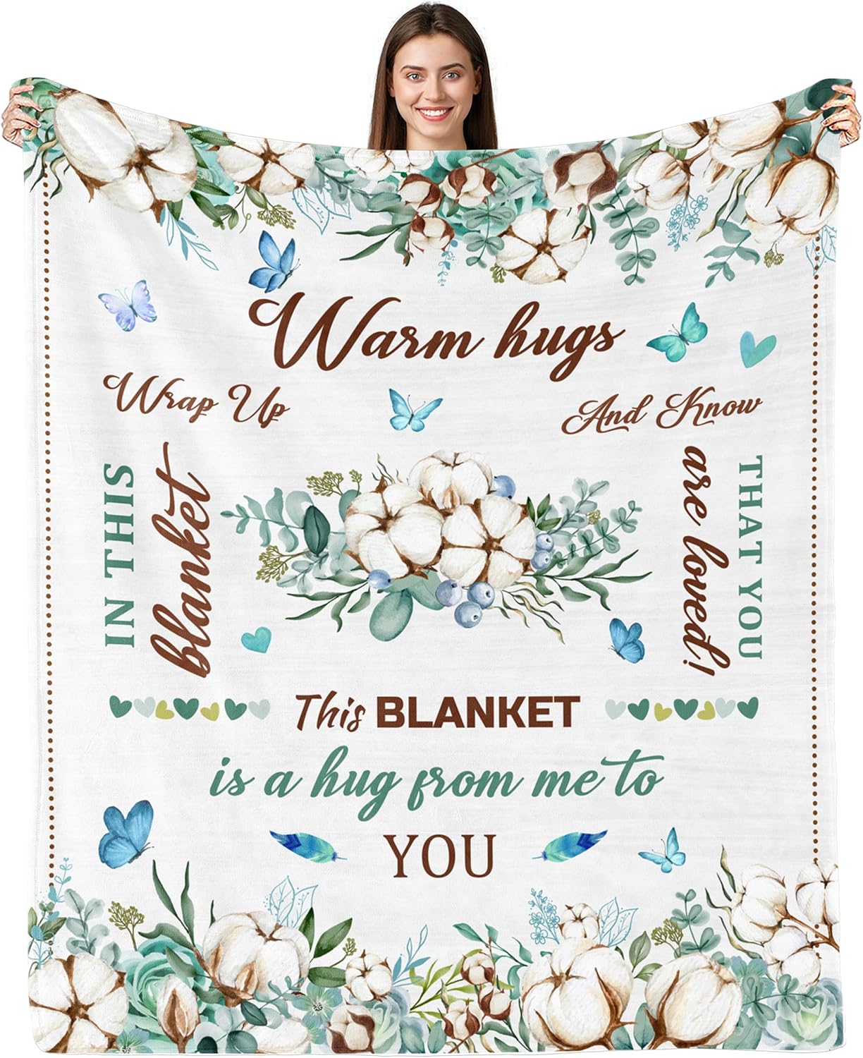 Lviliss Get Well Gifts for Women, Inspirational Gifts for Women, Sympathy Gift, Thinking of You Gifts, Birthday Gifts for Woman, Feel Better After Surgery, Healing Blanket Throw 50“x60”