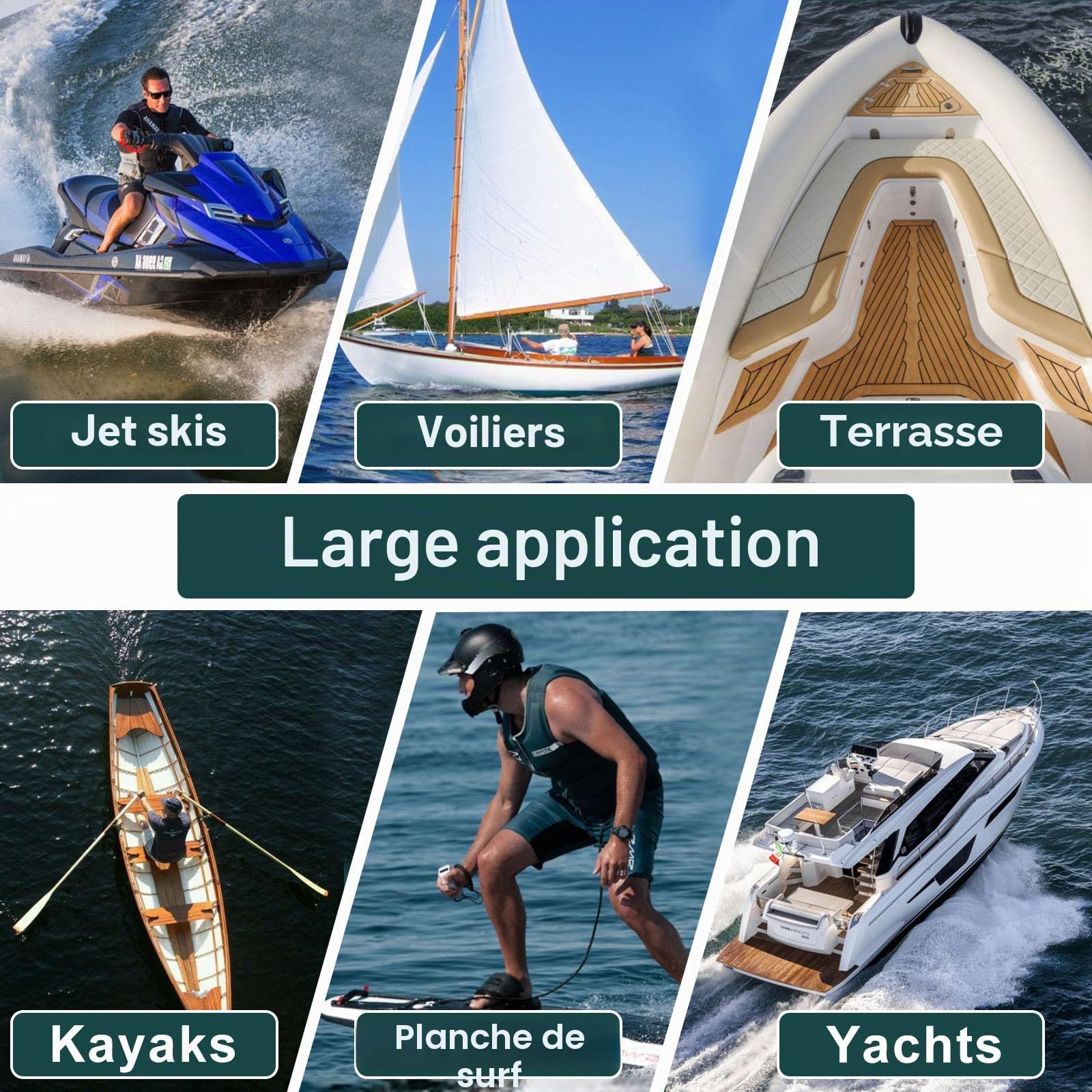 Kit de Réparation de Gel Coat Pour Bateaux,Pour la Réparation des Bateaux en Fibre de Verre Réparation des éclats Fissures Puits Trous Kit