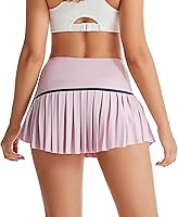 Vista 7 de Yknktstc Falda de tenis para mujer con bolsillo, falda plisada de golf para entrenamiento, correr, atlética