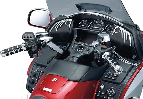 Miniatura 5 de Kuryakyn 6180 Empuñaduras de manillar ISO Premium para acelerador y embrague 1975-2017 Honda Gold Wing Motorcycles, cromado, 1 par
