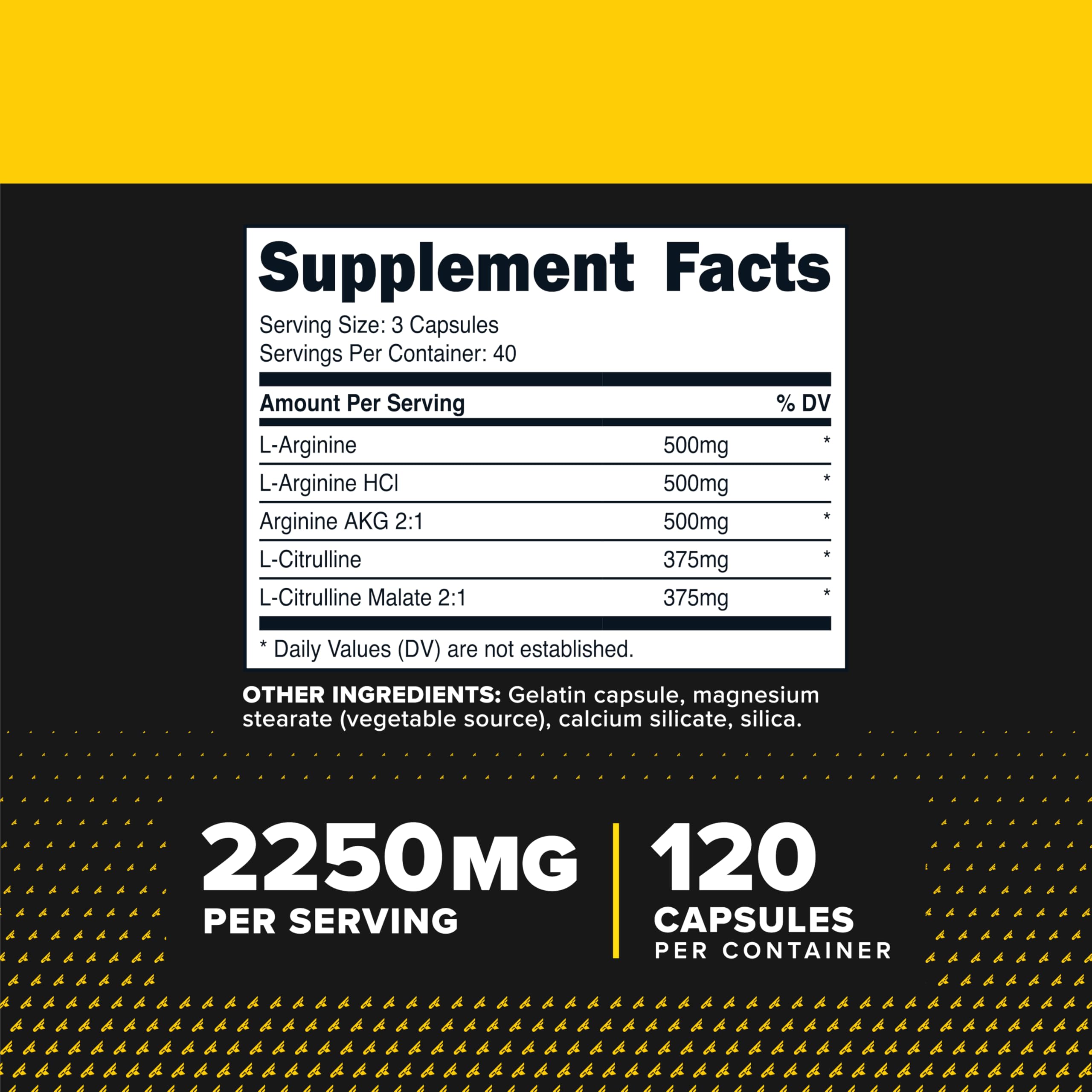 Primaforce Nitric Oxide Booster (2,250mg) 120 Capsules, 40 Servings — Amazon image 2