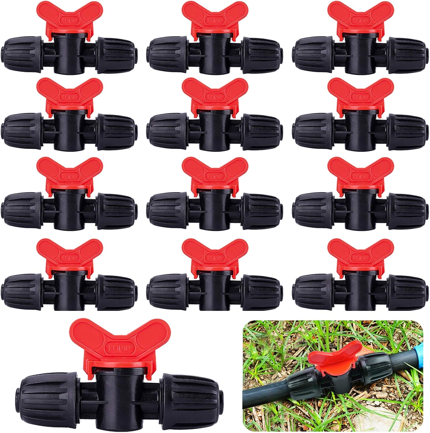 Buy Kalolary 20PCS Drip Irrigation Switch Gate Valve for 16mm PE Tubing