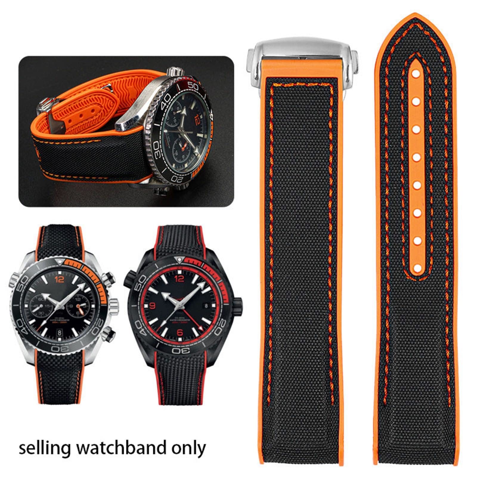 Amazon.com: SKM Watch Bracelet for Omega 300 SEAMASTER 600 Planet