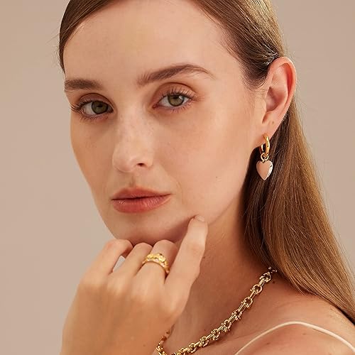 Miniatura 3 de C.Paravano Aretes de aro de oro de 18 quilates y plata esterlina para mujer