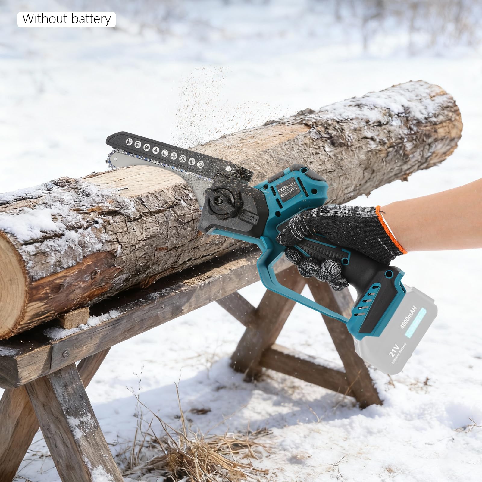 Sierra Para Ramas, 2 En 1 Motosierra De Podar 6&8 Pulgadas | Minisierra De Cadena Recargable Y Podadora Eléctrica Telescópica Compatible Con Makita De 18 V (Sin Batería)