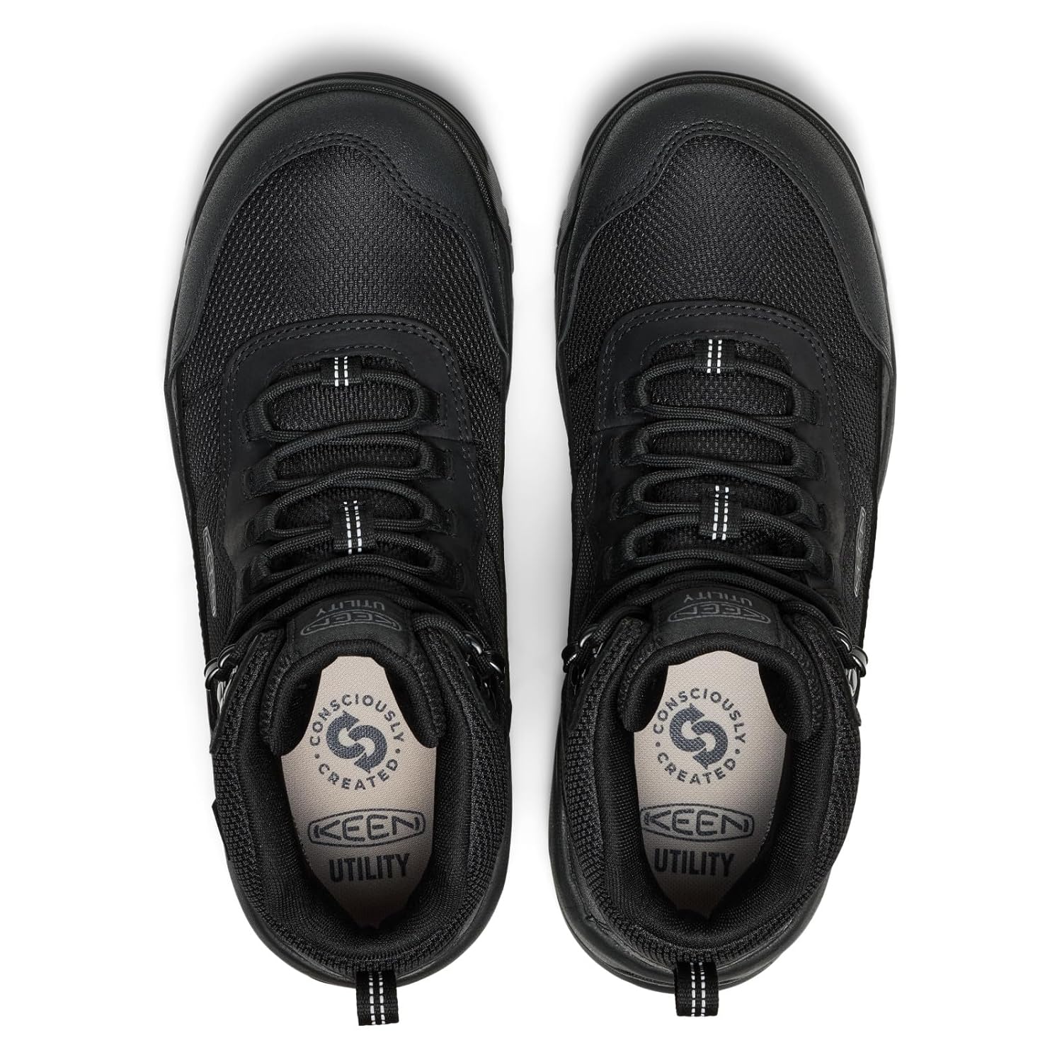 KEEN Utility Men's Skokie Hiker Style Mid Height Soft Toe 90 Degree Waterproof Work Boots, Black/Black, 7 D - Image 5