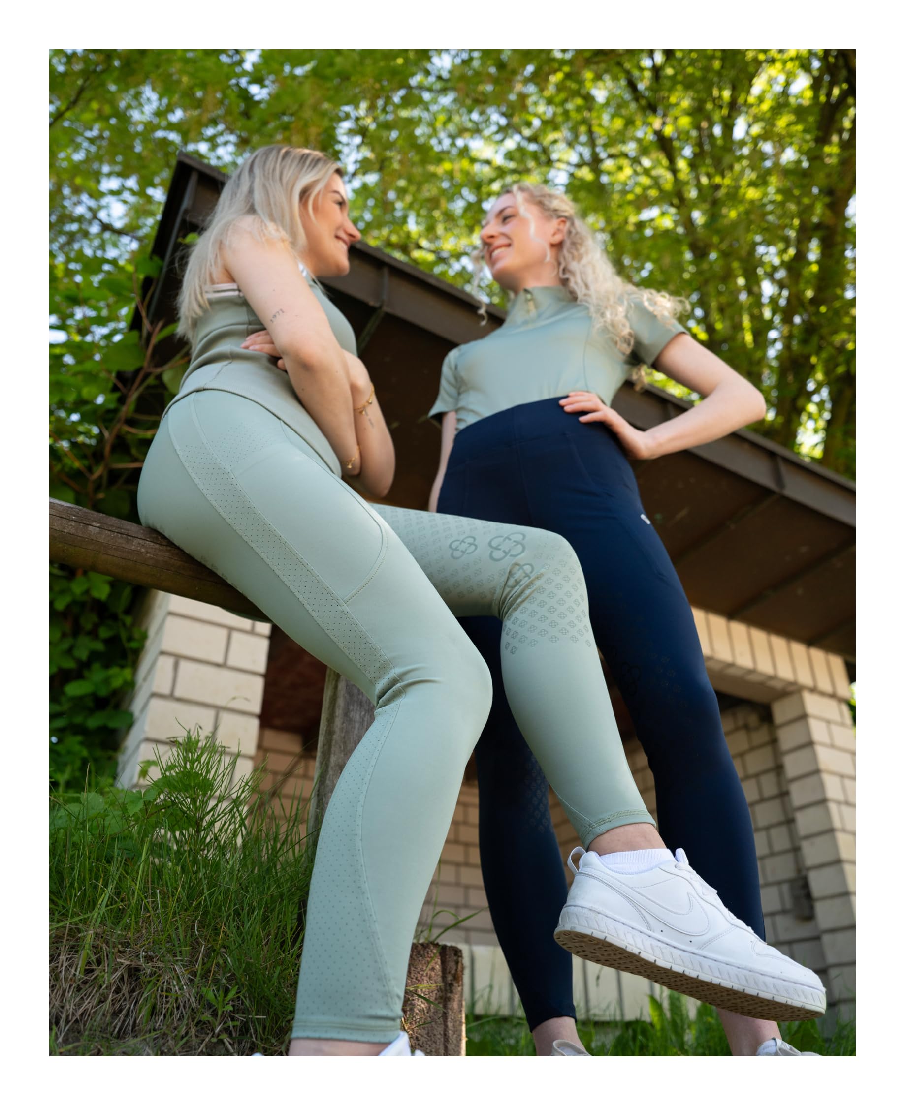 Sommer-Reitleggings Badalona Full Grip, Damen Reitleggings mit Silikon-Vollbesatz, 4-Way-Stretch und Handytaschen