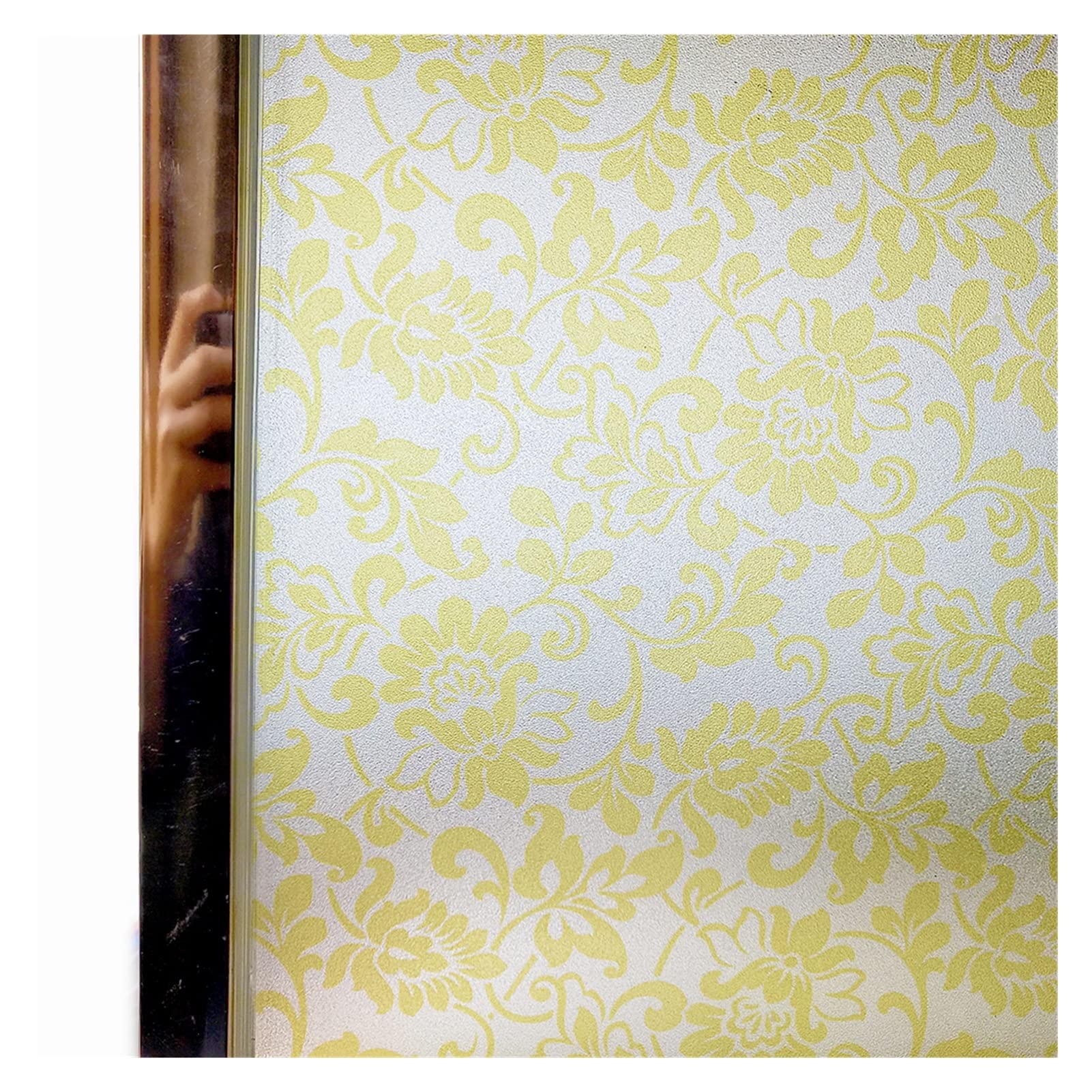 Window Film Stained Decorative Window Film Frosted Sticke Non Adhesive Static Cling Vinyl Glass Blocking Removable(M,30x100 cm)