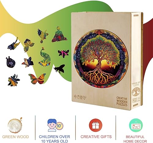 Miniatura 5 de KAAYEE Rompecabezas de madera para adultos, rompecabezas de madera con forma única avanzada de tortuga marina para adultos, el mejor regalo para