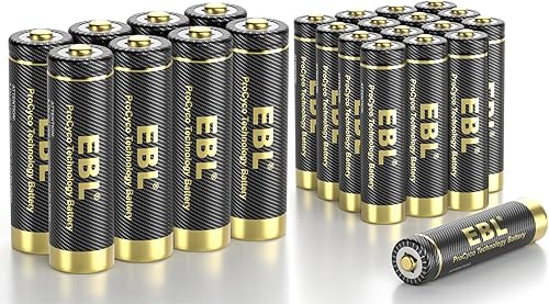 EBL Las baterías recargables Pro AAA AAA del oro 24 paquetes de la batería de alto rendimiento NIMH