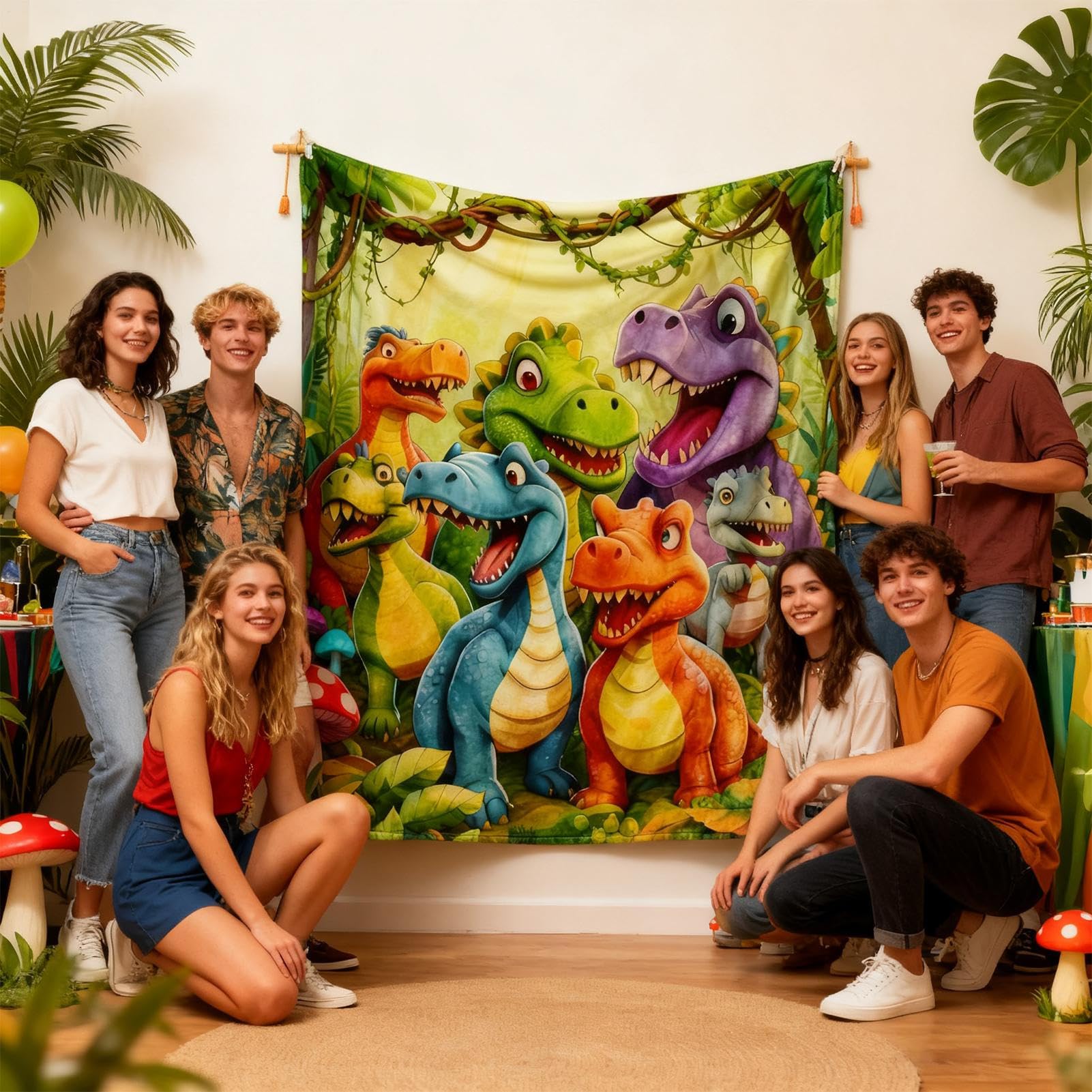 Couverture dinosaure pour enfant - Respirante à séchage rapide - Couverture confortable - Pour chambre de fille, , hiver, maison, chambre à coucher, Noël, anniversaire, Halloween