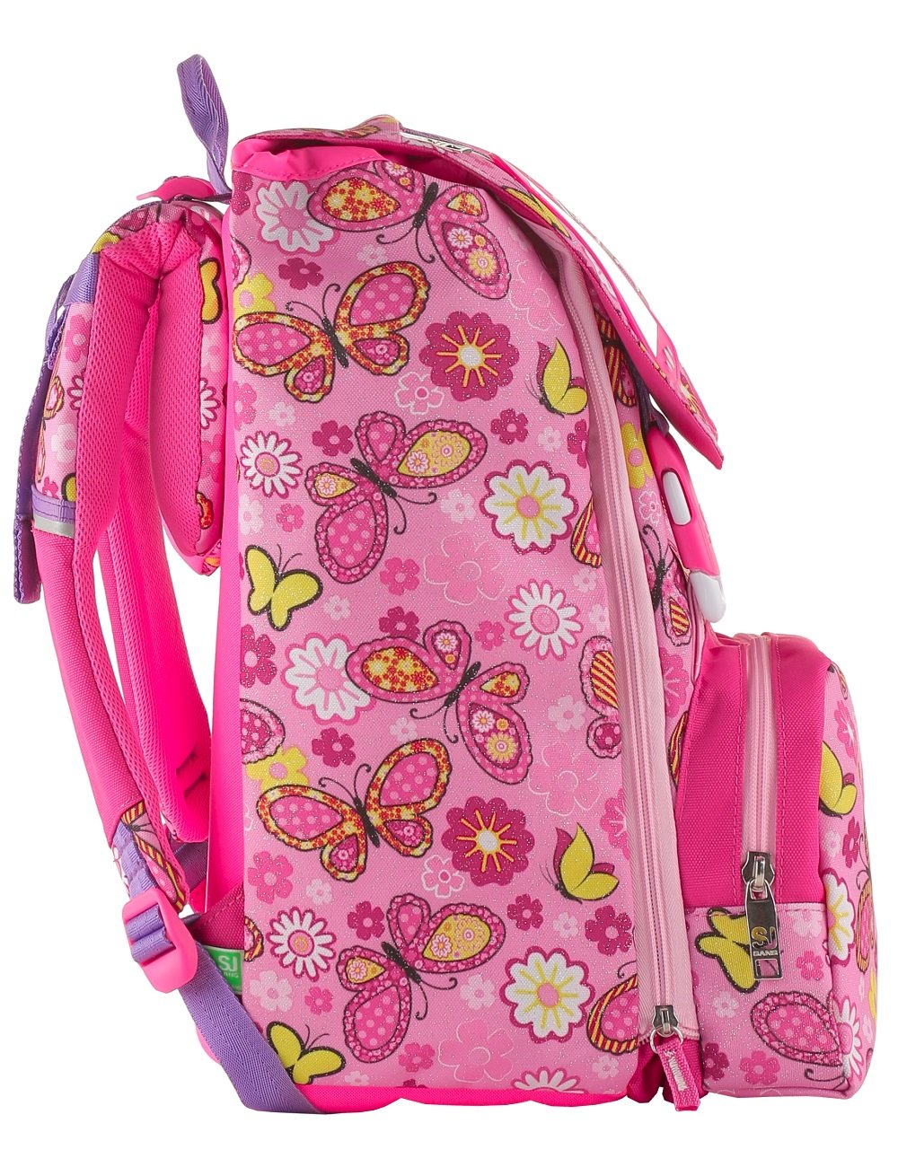 Seven S.P.A. Zaino Scuola sdoppiabile SJ Gang - High Tech - Rosa - Innovativo Sistema Regolazione Schienale - 28 LT elementari e Medie 3