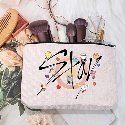 Miniatura 2 de MEIKIUP Stay Fandom Bolsa de maquillaje de grupo coreano Bolsa de maquillaje Bolsa de regalo de personaje Cosmético Bolsa de grupo coreano Fans