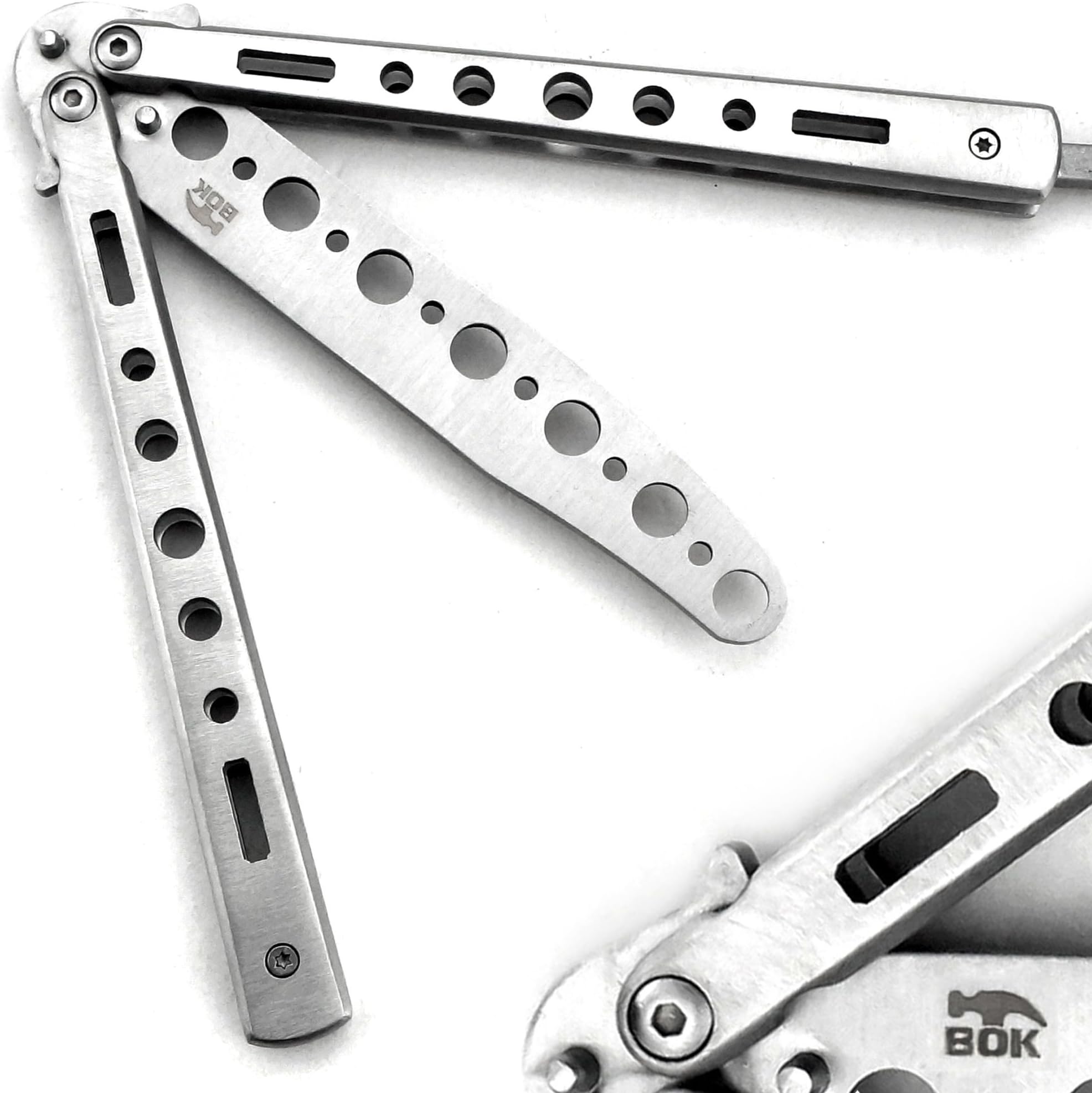 Bokhammer - Silver Butterfly Balisong Trainer Practice Knife