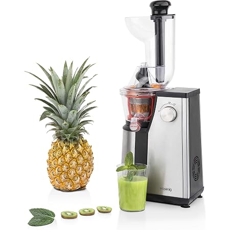 Extracteur De Jus Vertical H.Koenig GSX10 - Compact, 150W, Technologie Pression Douce - 0,75L - Sans BPA