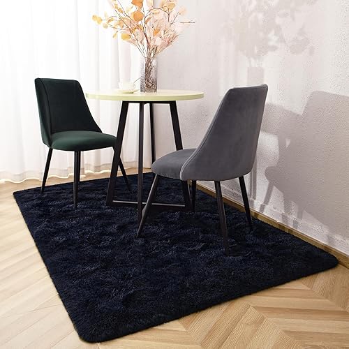 Miniatura 91 de Kimicole Alfombras de área grandes de 7 x 10 pies para sala de estar y dormitorio, alfombra suave y esponjosa, alfombras peludas antideslizantes