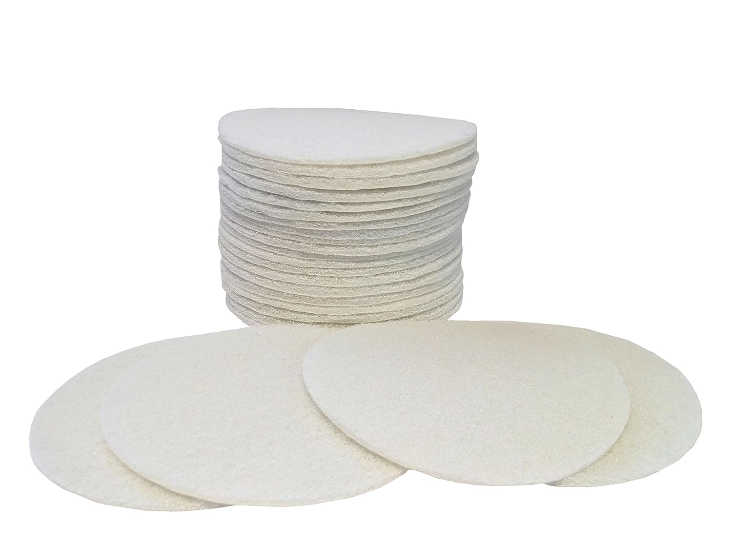STARCKE Premium 6 Inch Non Woven Surface Conditioning Discs - for Dry Sanding Countertops, Auto Body Repair, Marine, Paint, Plastics, Metal and Fiberglass (White, 25 Pack)