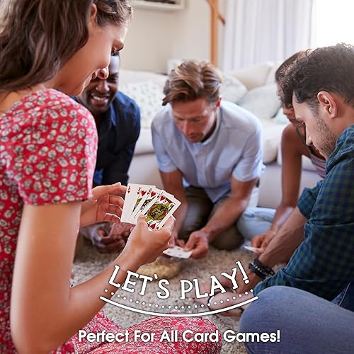 Miniatura 6 de CHH Royal 100% plástico tamaño póquer estándar naipes  3.5 x 2.5 pulgadas con fundas protectoras  Duradero y lavable  Tamaño profesional de casino