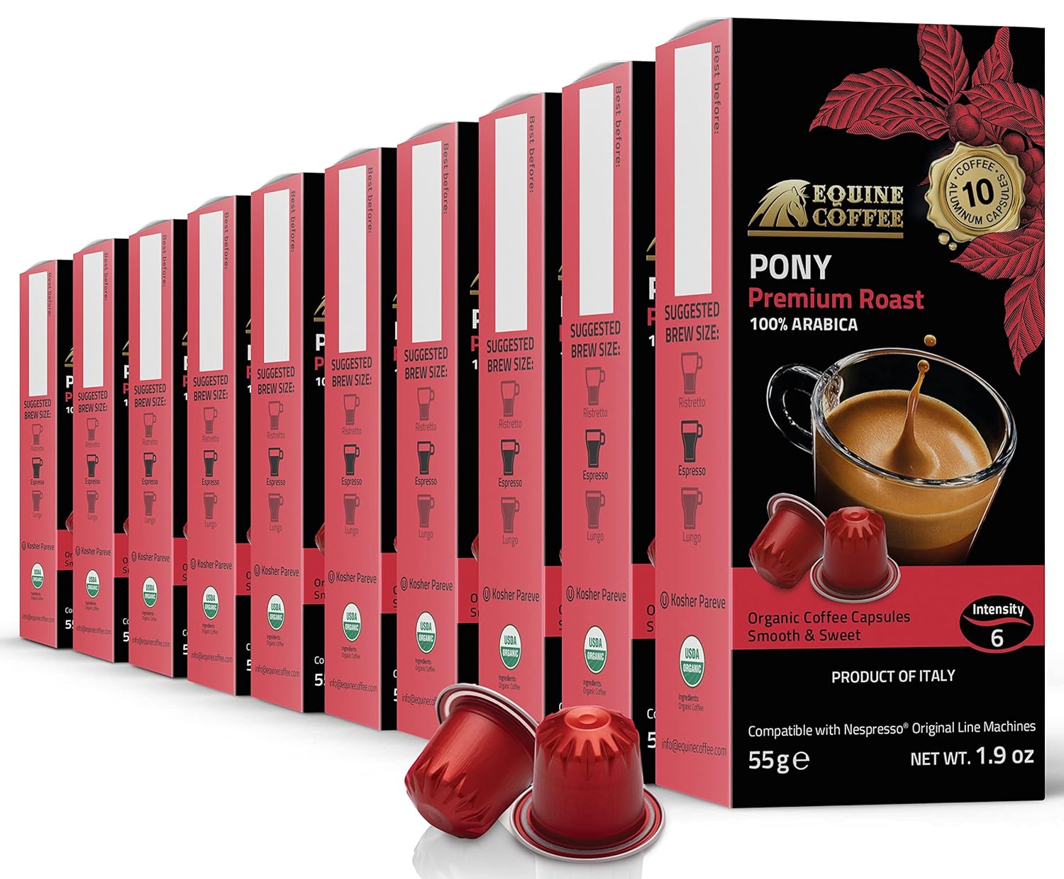 Organic USDA Equine Coffee Aluminum Espresso Pods for