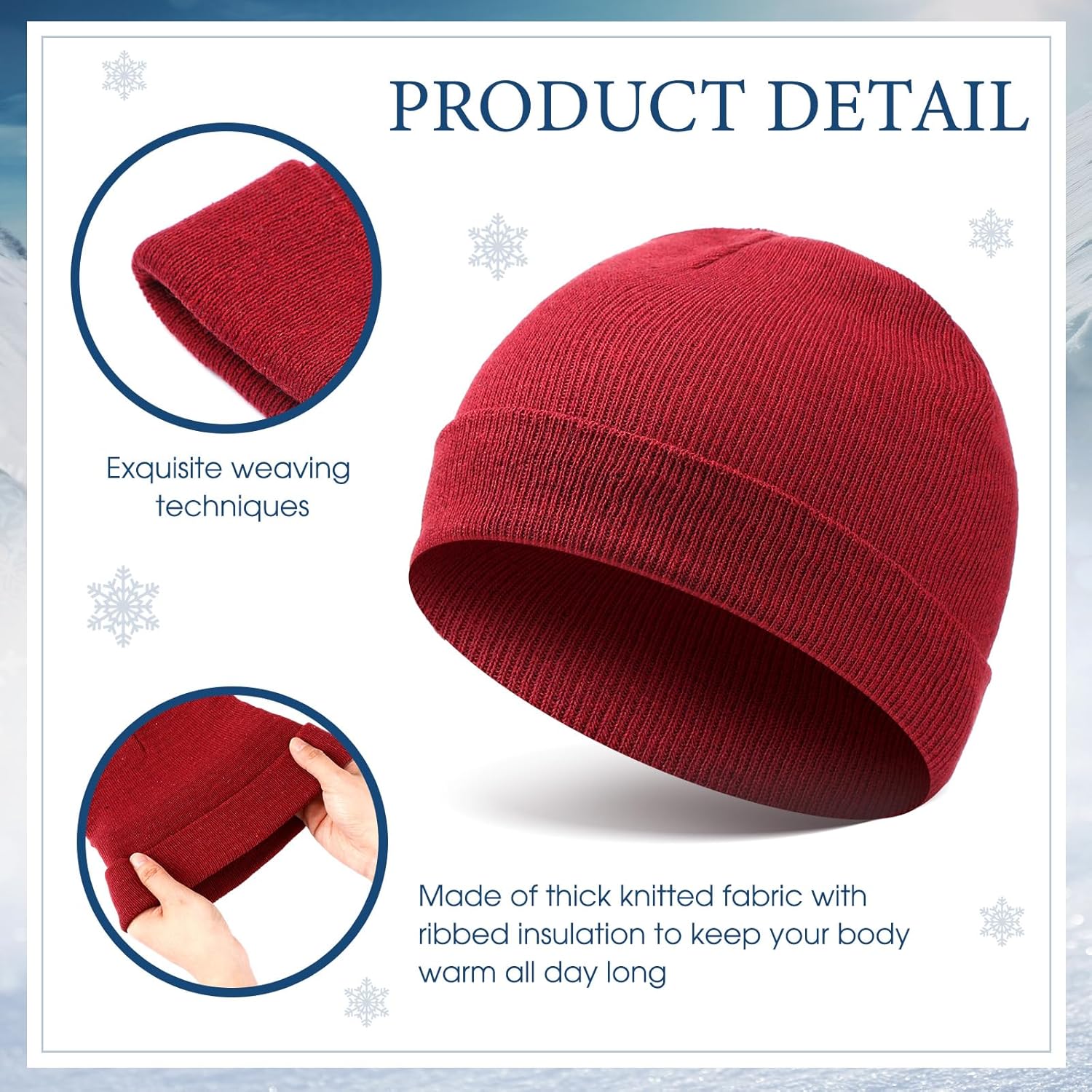 Cuffbow Unisex Winter Accessory Set Adults Winter Kit Included Scarves Warm Beanie Hats Knitted Gloves - Image 4