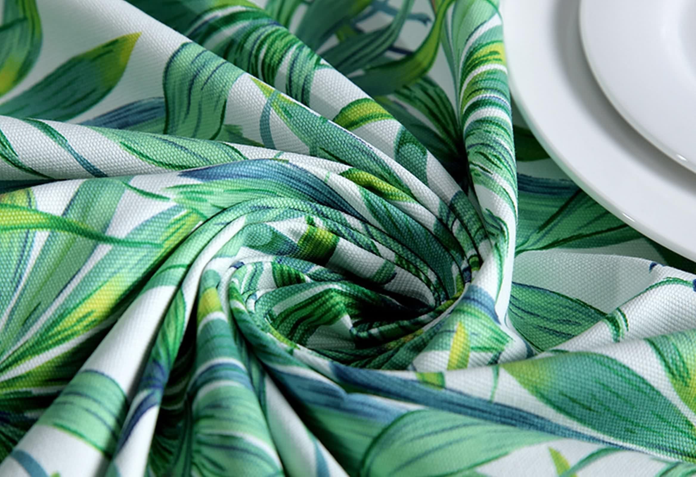 Tovaglia Cotone 140X180, Tovaglia Cucina Verde Lascia Stampato Copritavolo per Compleanno Festa Matrimonio