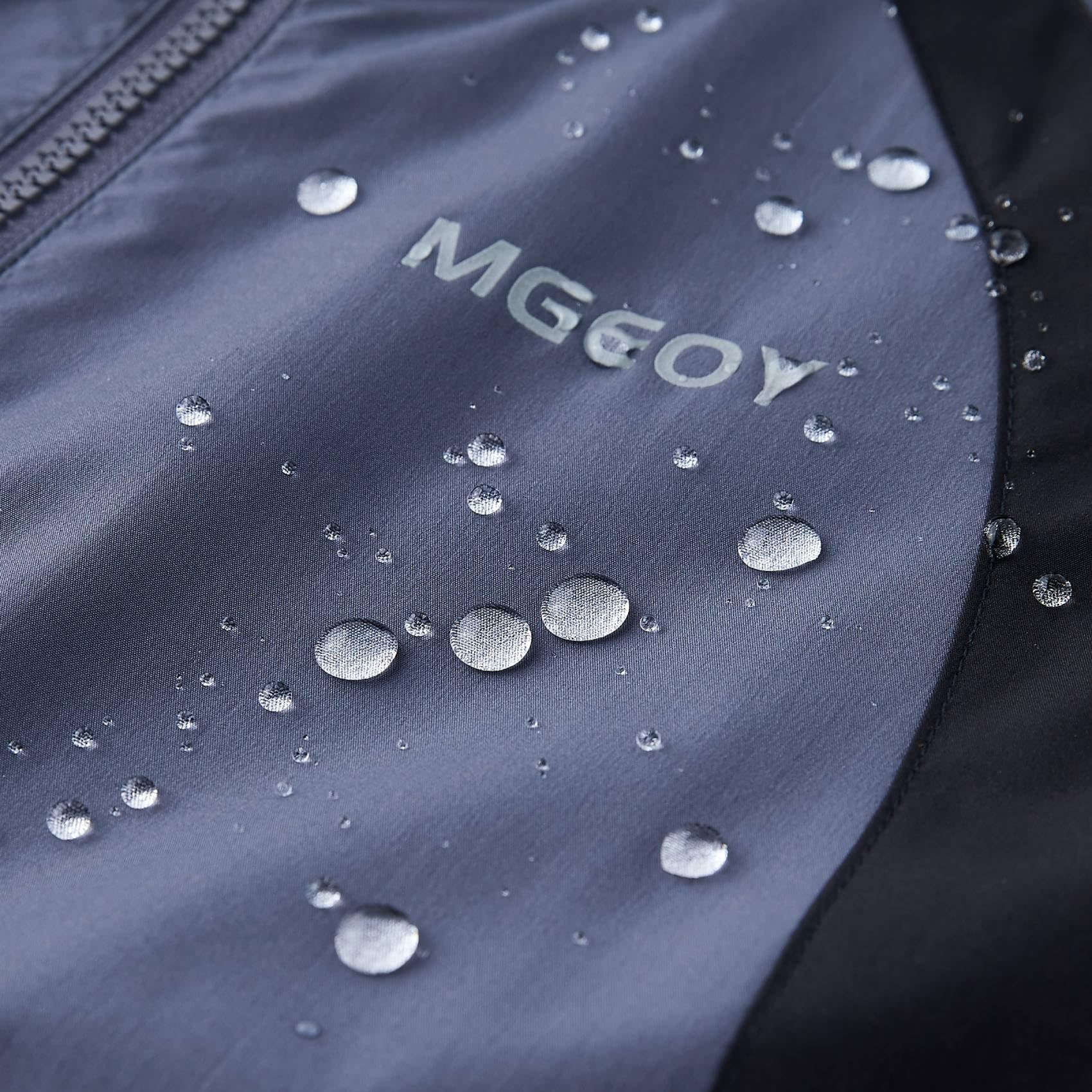 MGEOY Chaqueta impermeable para niños y niñas, ligera, impermeable, con forro polar, cortavientos para niños