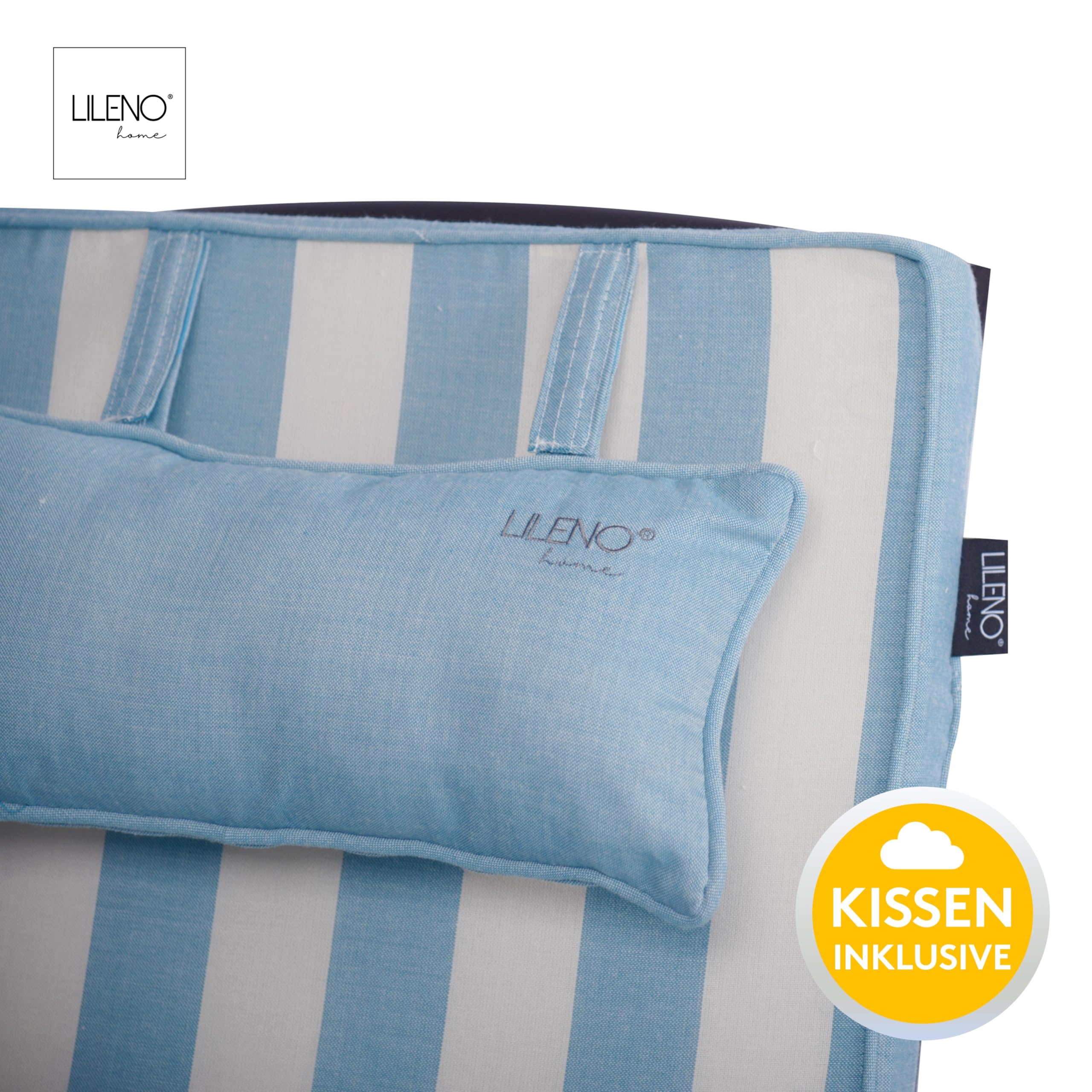 LILENO HOME Coussin pour chaise longue avec oreiller [lot de 1 – chaise