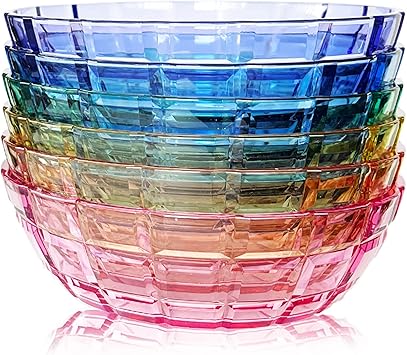 SCANDINOVIA - 13 oz Unbreakable Premium Bowls - Set of 6 - Tritan Plastic - BPA Free - Dishwasher Safe