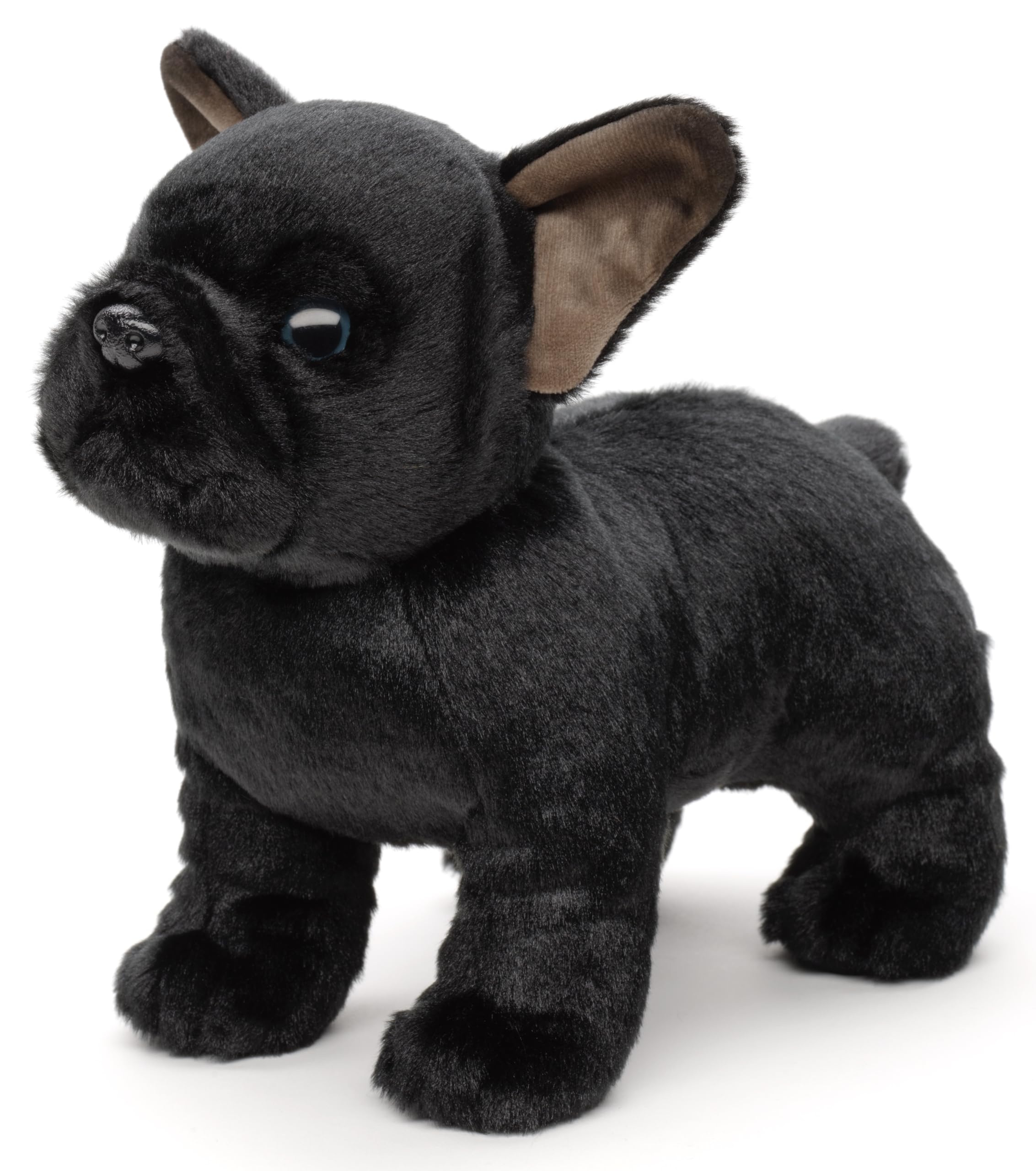 Uni-Toys - Eco-Line - Französische Bulldogge (schwarz) - Ohne Leine - 26 cm (Länge) - Plüsch-Hund - Plüschtier, Kuscheltier