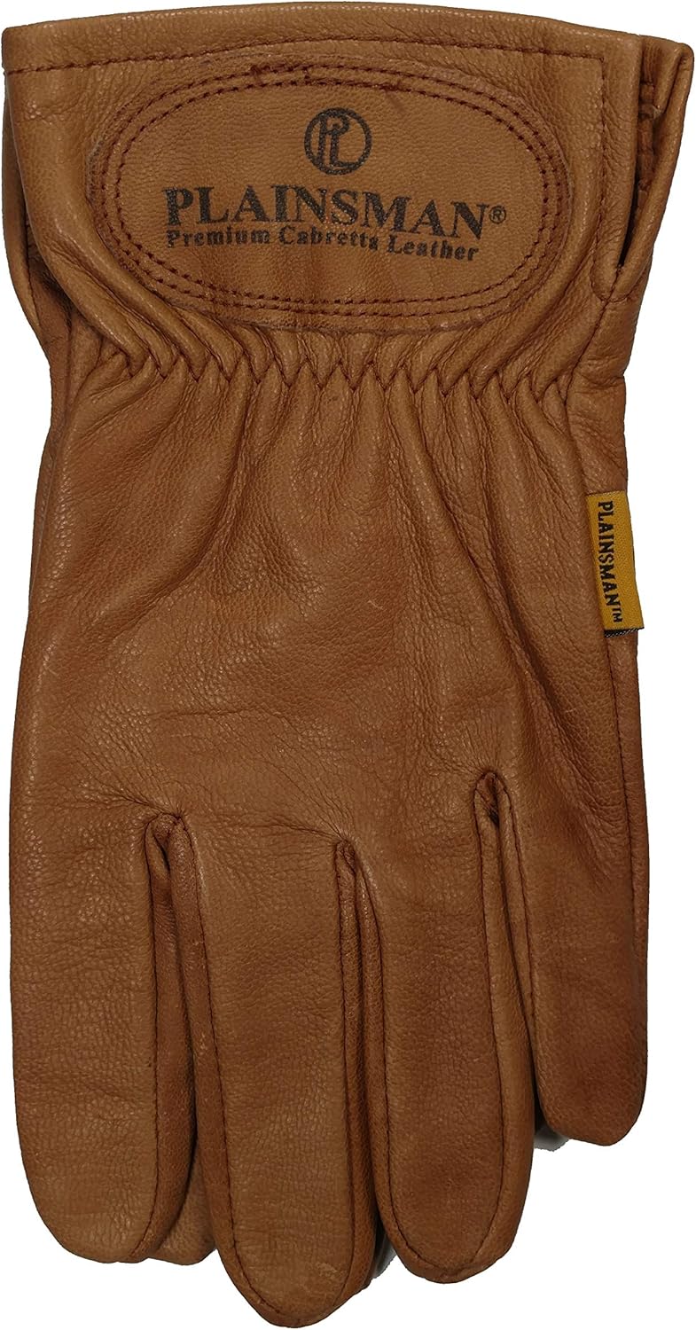 Plainsman Genuine Goatskin Cabretta Leather Gloves (S-XL)