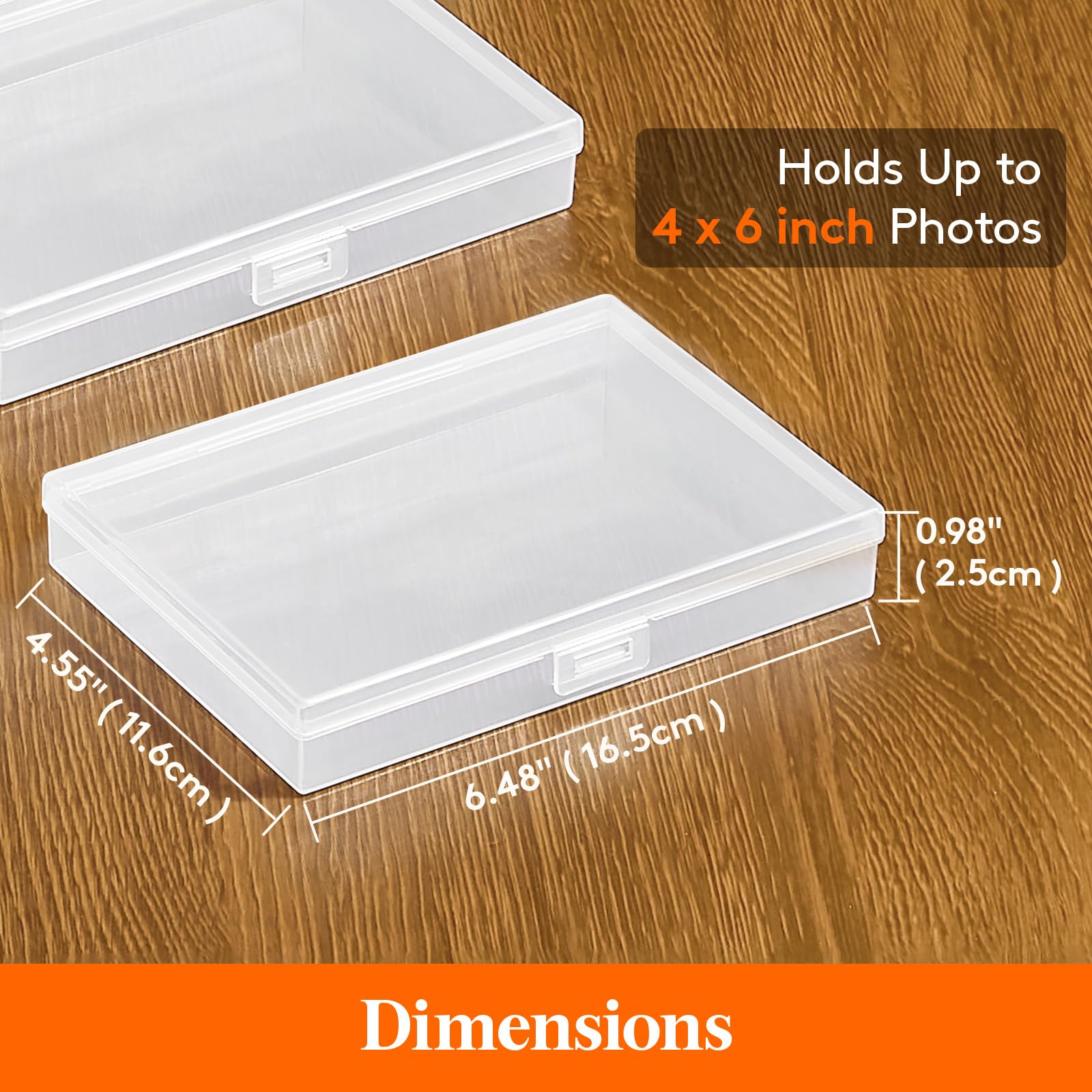 Lifewit Boite Rangement Photos, Petite Boite de Rangement Plastique avec Poignée, Boite Transparente, Boite Rangement Perles, Rangement Carte, Storage Box, 10 x 15 cm 4R, 10 Pièces