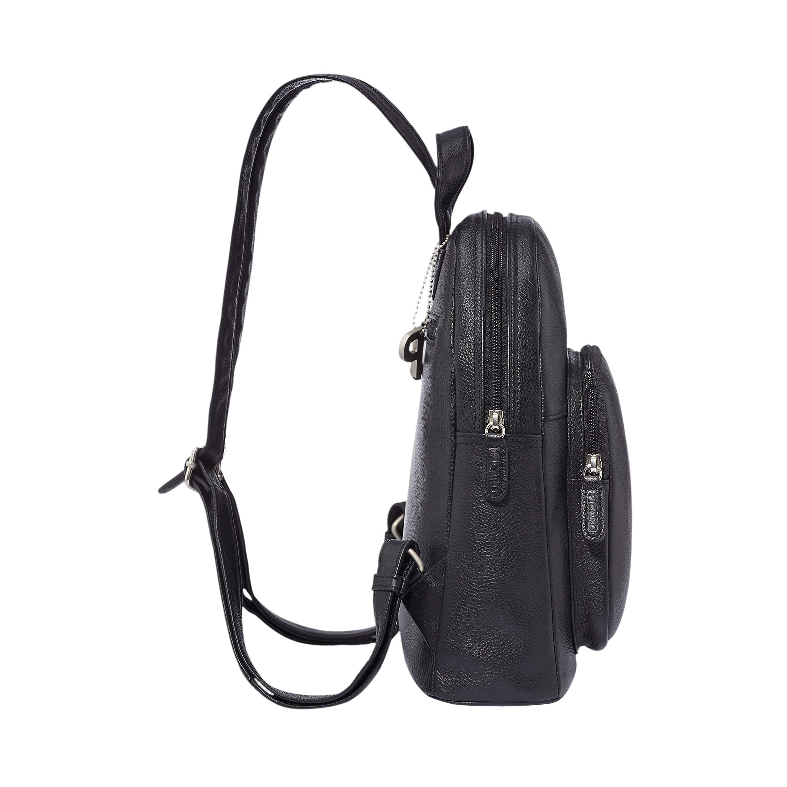 Picard Damen, Unisex Rucksack LUIS aus Rindsleder Mittel, Klein | mit Reißverschluss | Rucksack | Alltag, Ausgehen, Business