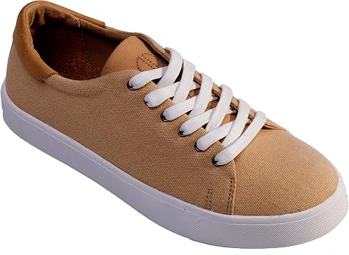 REVITALIGN Women's Pacific Sneaker Cotton Canvas Tan 9.0