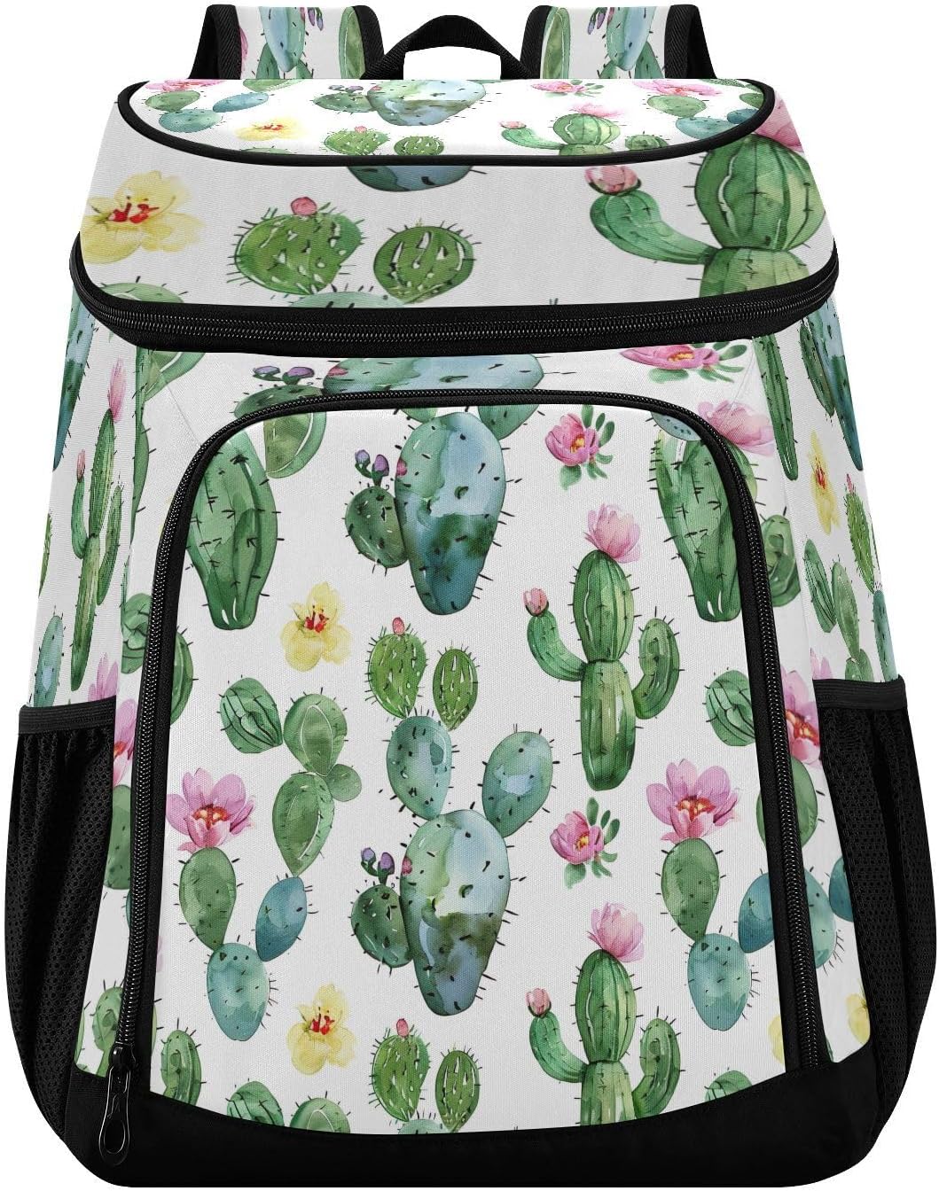 Cute Cactus Cooler Backpack 36 Cans Leakproof Waterproof Backpack Cooler Bag Beach Accessories Travel Camping Fishing Backpack for Women Men