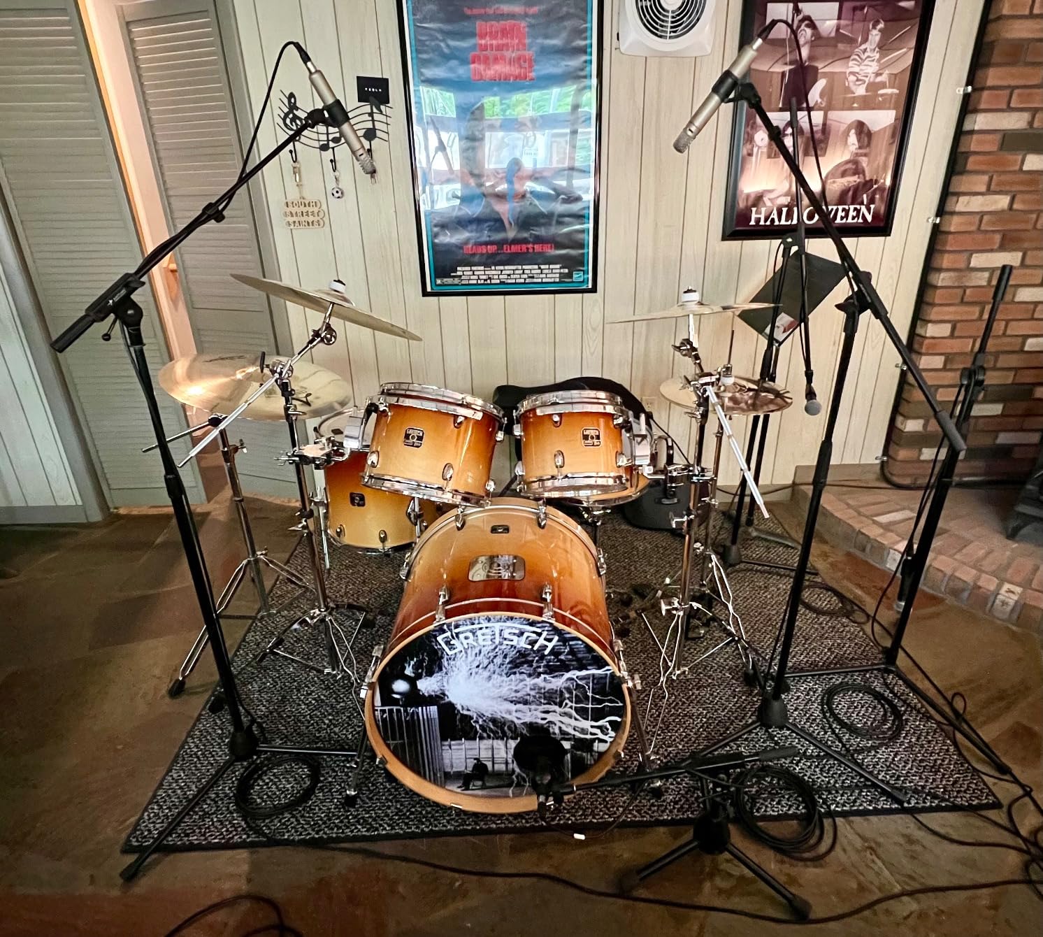 PDP Bass Drum Mount Cover Plate Chrome Musical Instruments